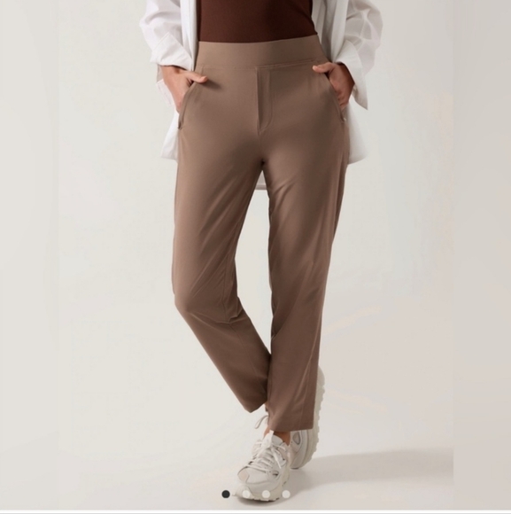 Athleta Brooklyn Ankle Pant Tan (Mushroom) Size 2 - Picture 1 of 13